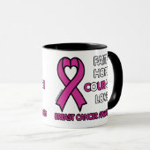Hoffnung Liebe...Brustkrebs Tasse (VorderseiteRechts)