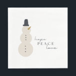 Hoffnung Liebe. Christmas Snowman Paper Napkins Serviette<br><div class="desc">Liebe hoffen,  Weihnachten Winterurlaub Schneemann Papier Napkins Party Lieferprodukte</div>