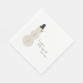 Hoffnung Liebe. Christmas Snowman Paper Napkins Serviette (Ecke)