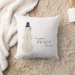 Hoffnung Liebe. Christmas Snowman Throw Pillow Kissen