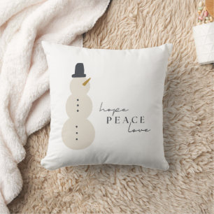 Hoffnung Liebe. Christmas Snowman Throw Pillow Kissen