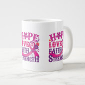 Hoffnung-Liebe-Glaubenskraft Jumbo-Tasse (Vorderseite Rechts)