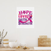 Hoffnung-Liebe-Glaubenskraft Poster (Küche)