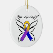 Hoffnung Liebe Glaubensstifter - Blasen-Krebs Keramik Ornament (Rechts)