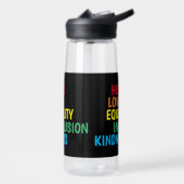 Hoffnung, Liebe, Gleichheit, Inklusion, Güte, Frie Trinkflasche (Links)