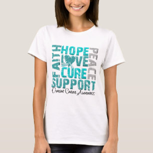 Hoffnung Liebe heilt Eierstockkrebs-Bewusstsein T-Shirt