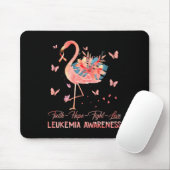 Hoffnung Liebe Rosa Flamingo Brust Leukämie Bewuss Mousepad (Mit Mouse)