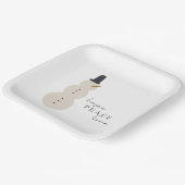 Hoffnung Liebe. Weihnachts-Snowman-Paper-Teller Pappteller (Gewinkelt)