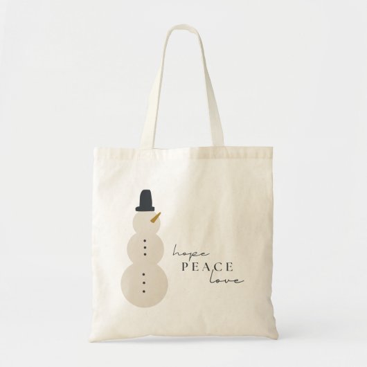 Hoffnung Liebe. Weihnachts-Snowman-Tasche-Taschen Tragetasche (Vorne)