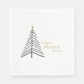 Hoffnung Liebe. Weihnachtspapier Napkins Serviette (Vorderseite)