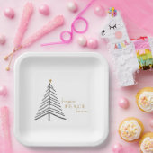 Hoffnung Liebe. Weihnachtspapier-Teller Pappteller (Party)