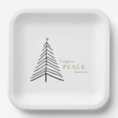 Hoffnung Liebe. Weihnachtspapier-Teller Pappteller (Vorderseite)