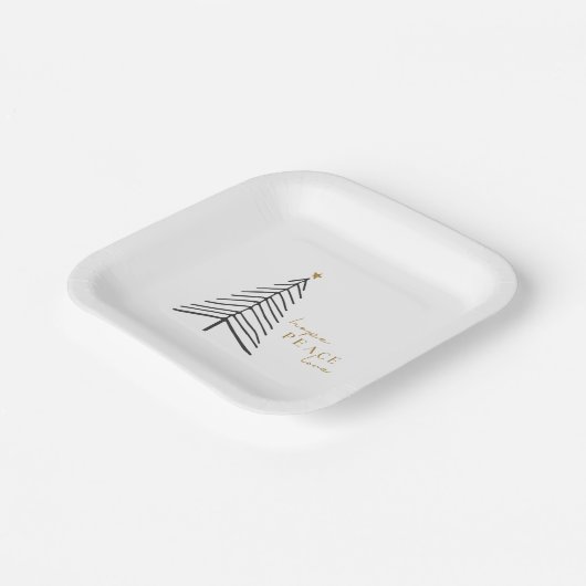 Hoffnung Liebe. Weihnachtspapier-Teller Pappteller (Gewinkelt)