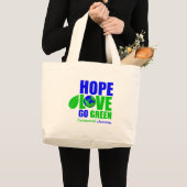 Hoffnung Liebe wird grüne Erde Jumbo Stoffbeutel (Vorderseite (Produkt))