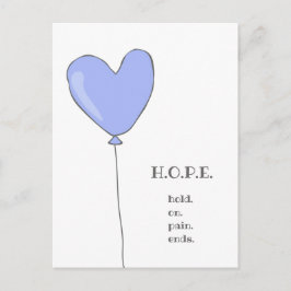 Hoffnung - Lilac Balloon mit Sweet motivierend Zit Postkarte