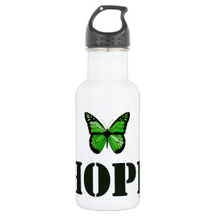 "Hoffnung" Lyme-Borreliose-Bewusstseins-Schmetterl Edelstahlflasche