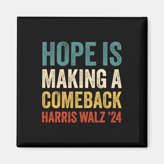 Hoffnung macht Comeback Kamala Harris Tim Wheime Magnet (Vorne)