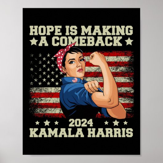 Hoffnung macht Comeback-Präsident Kamala Harris Poster (Vorne)