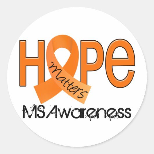 Hoffnung Materie 2 MS Multiple Sklerose Runder Aufkleber (Vorderseite)