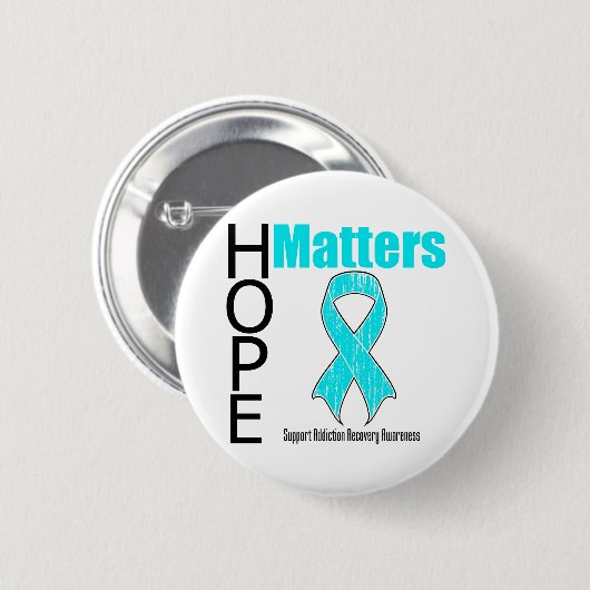 Hoffnung Materie Band Sucht Erholung Bewusstsein Button (Vorne & Hinten)