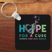 Hoffnung metastasierender Brustkrebs mit grünem Aq Schlüsselanhänger (Vorderseite)
