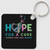 Hoffnung metastasierender Brustkrebs mit grünem Aq Schlüsselanhänger (Rückseite)