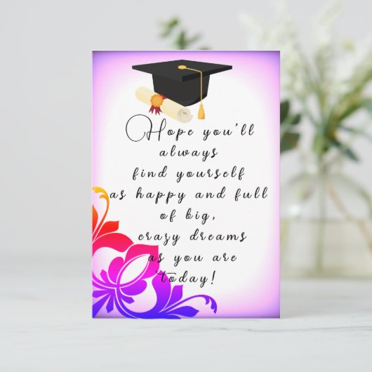 Hoffnung mit Abschluss Karte (Stehend Vorderseite)