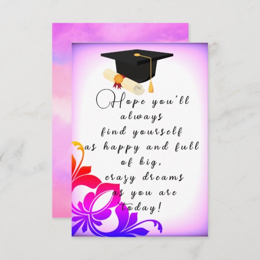 Hoffnung mit Abschluss Karte (Vorne/Hinten)