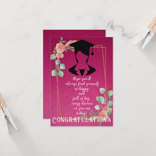 Hoffnung mit Abschluss Karte (Vorderseite/Rückseite Beispiel)