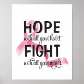 Hoffnung mit all Ihrem Herzkrebs Poster (Vorne)