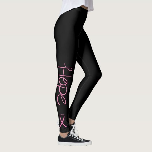 Hoffnung mit rosa Band-Bewusstseins-Leggings Leggings (Rechts)