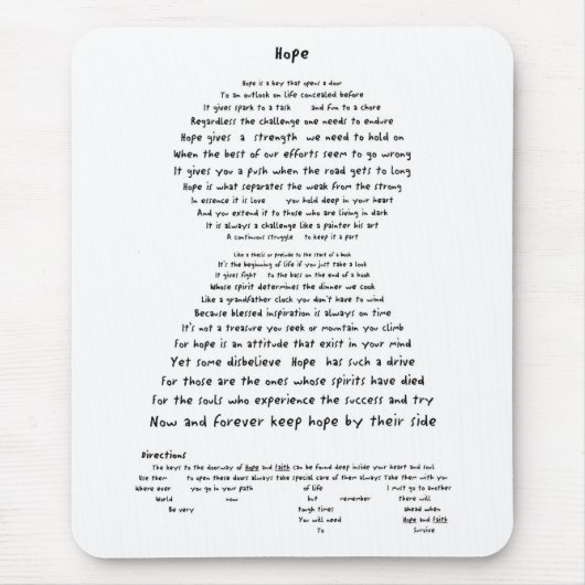 Hoffnung Mousepad (Vorne)