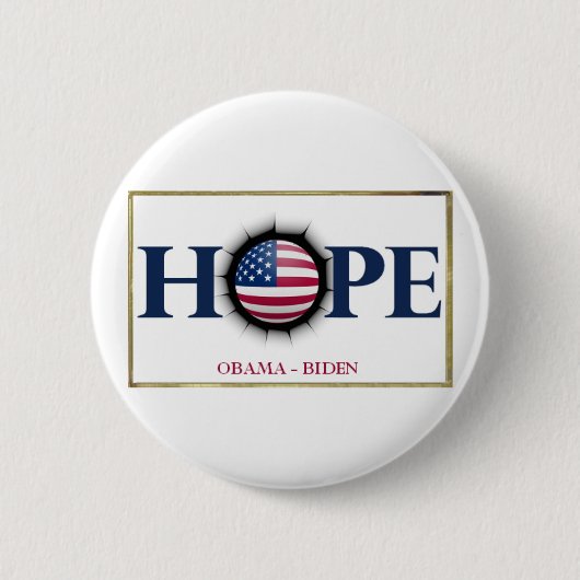 HOFFNUNG Obama Biden Knopf Button (Vorderseite)