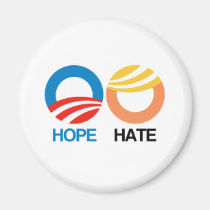 HOFFNUNG (Obama) gegen HASS (Trumpf) Magnet