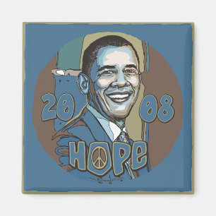Hoffnung Obama-Porträt-2008 Magnet