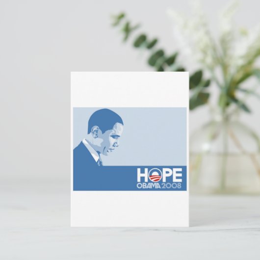 Hoffnung Obama Postkarte (Stehend Vorderseite)