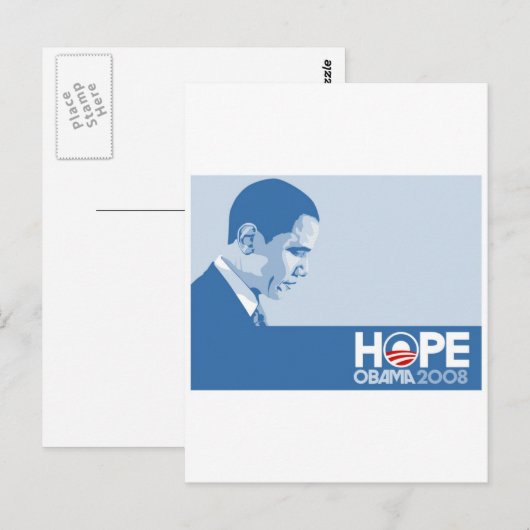 Hoffnung Obama Postkarte (Vorne/Hinten)