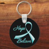 Hoffnung Ovarialkrebs glauben Schlüsselanhänger (Vorderseite)