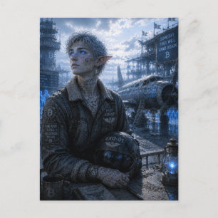 Hoffnung / Pilot / Verlassener Flughafen Postkarte