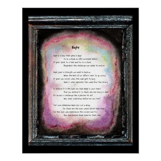 Hoffnung Poster (Vorderseite)