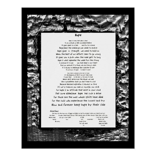 Hoffnung Poster (Vorderseite)