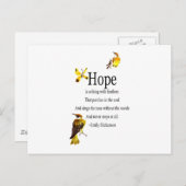 Hoffnung Postkarte (Vorne/Hinten)