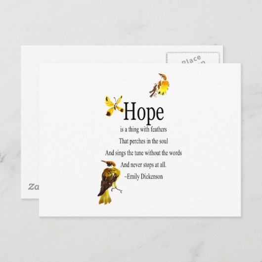 Hoffnung Postkarte (Vorne/Hinten)