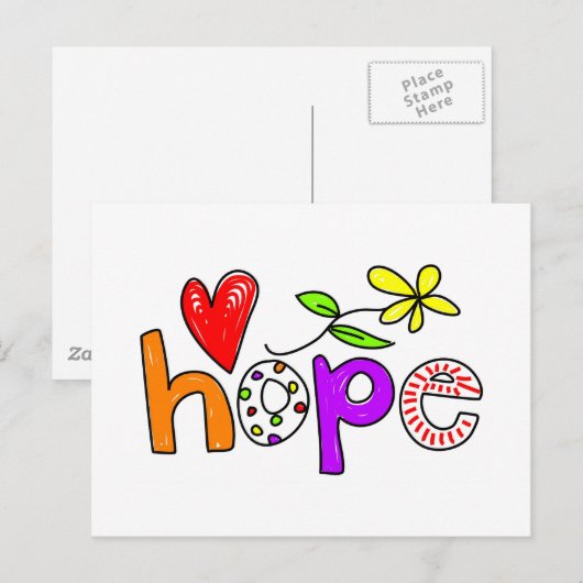 Hoffnung Postkarte (Vorne/Hinten)