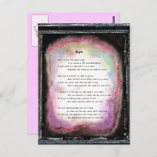 Hoffnung Postkarte (Vorne/Hinten)