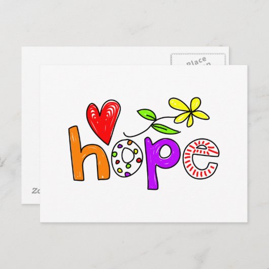 Hoffnung Postkarte (Vorne/Hinten)