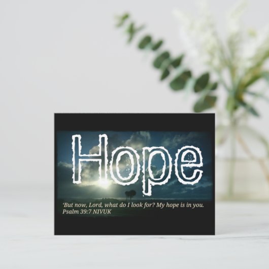 Hoffnung Postkarte (Stehend Vorderseite)