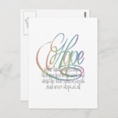 Hoffnung Postkarte (Vorne/Hinten)