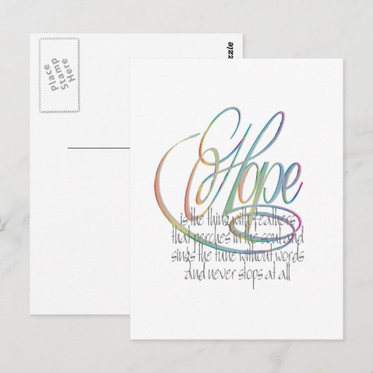 Hoffnung Postkarte (Vorne/Hinten)