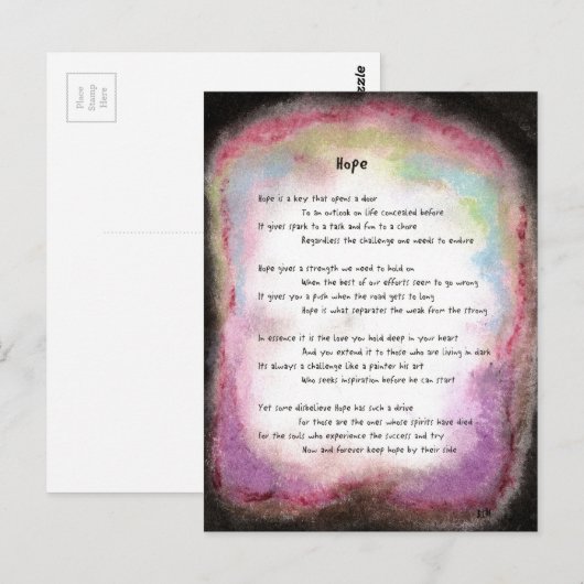 Hoffnung Postkarte (Vorne/Hinten)